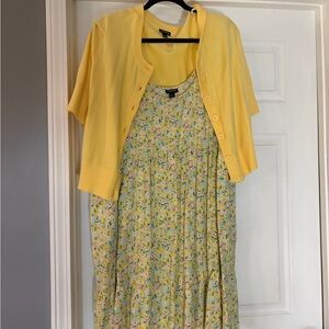Torrid Yellow Floral Dress